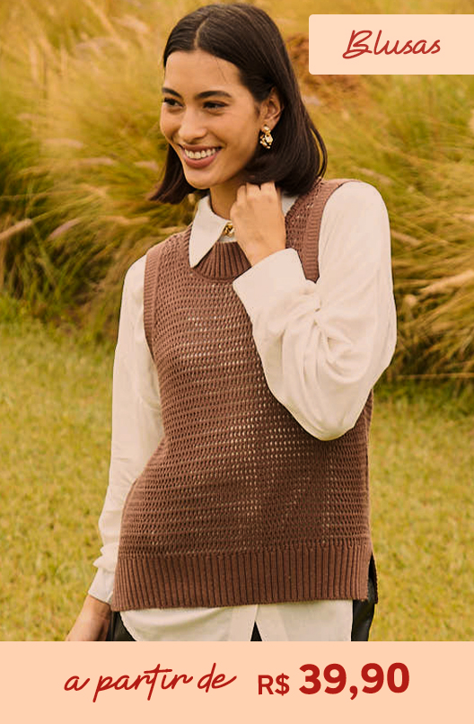 Blusas a partir de R$ 29,90