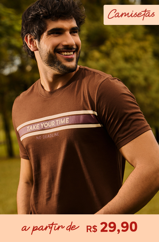 Camisetas a partir de R$ 29,90